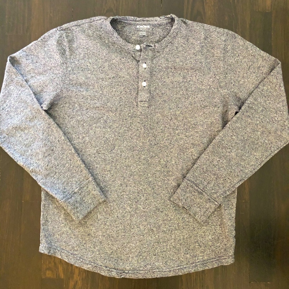 Bonobos cotton sweater henley, size S